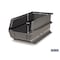 Triton Products Stacking Hanging Interlocking Bins, Polypropylene, Gray, 14-3/4" L x 8-1/4" W x 7" H, 6 CT 3-240GR - alternate 4